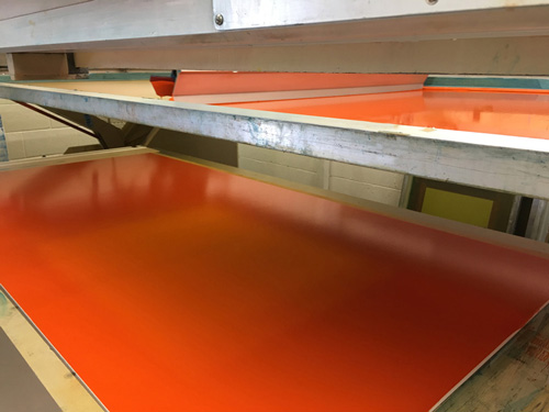 screen print onto large foamex sheet pantone